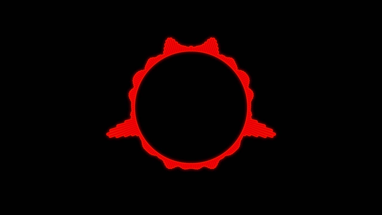 검은색 화면, 오디오 스펙트럼 애니메이션 빨간색 톤