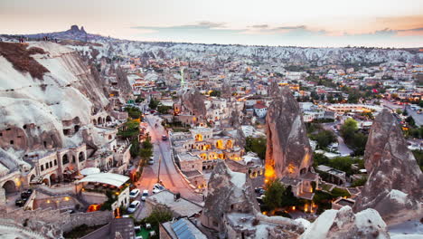 cappadocia sunset cityscape