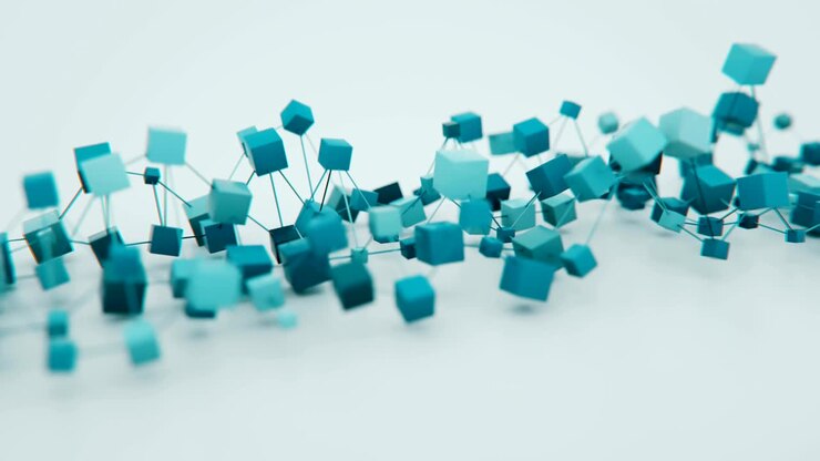 Concetto Astratto di Blockchain 4K.