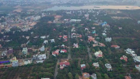 aerial view of a residential area in bangalore, india