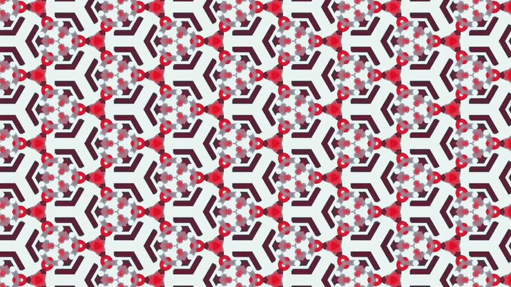 Red and purple geometric spinning pattern, graphic