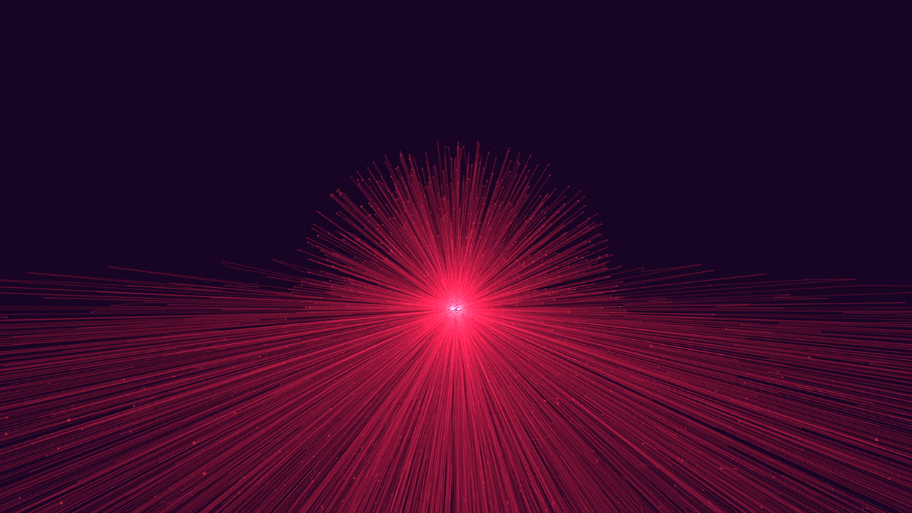 강렬한 은 빛의 광선이 어을 통해 터져 나옵니다.