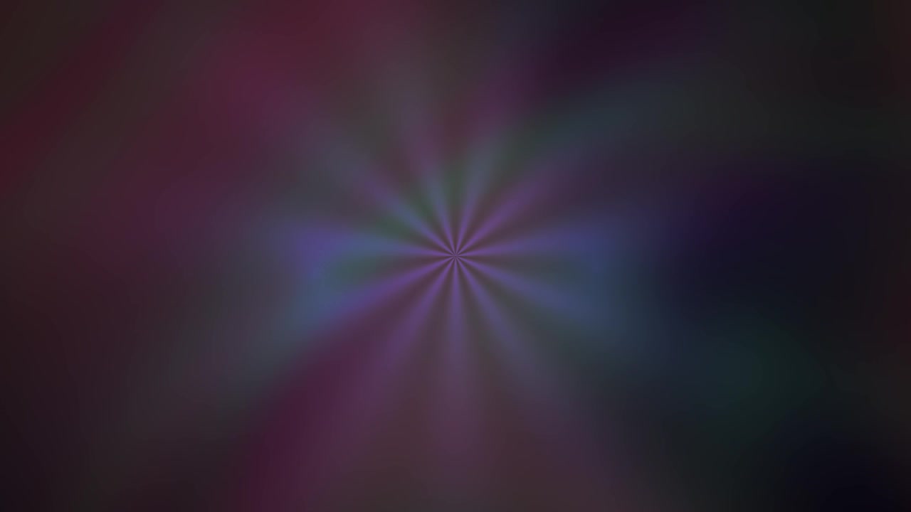 Abstract Radial Light Rays Shifting Colors on Dark Background