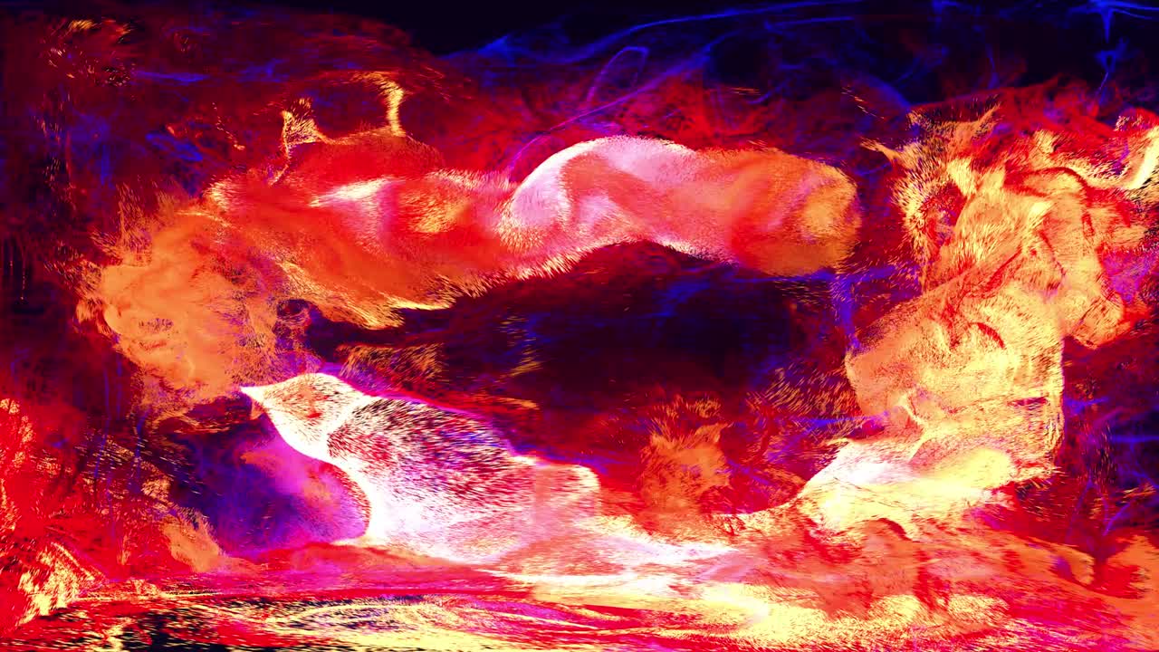 las partículas de brillo se extienden en la cámara como efecto de tinta. la bola emisora emite remolinos de partículas de brilla que forman rastros de luz. luma mate como canal alfa. nube de partículas. bg colorido hermoso con partículas