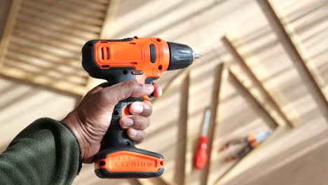 handheld drill and tools for woodworking