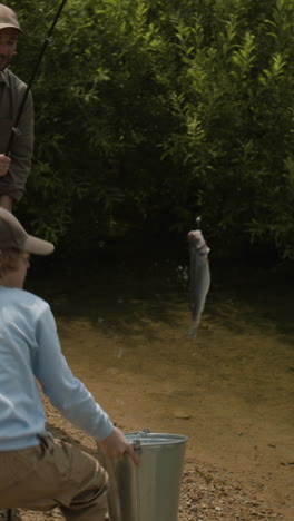 fishing on the river