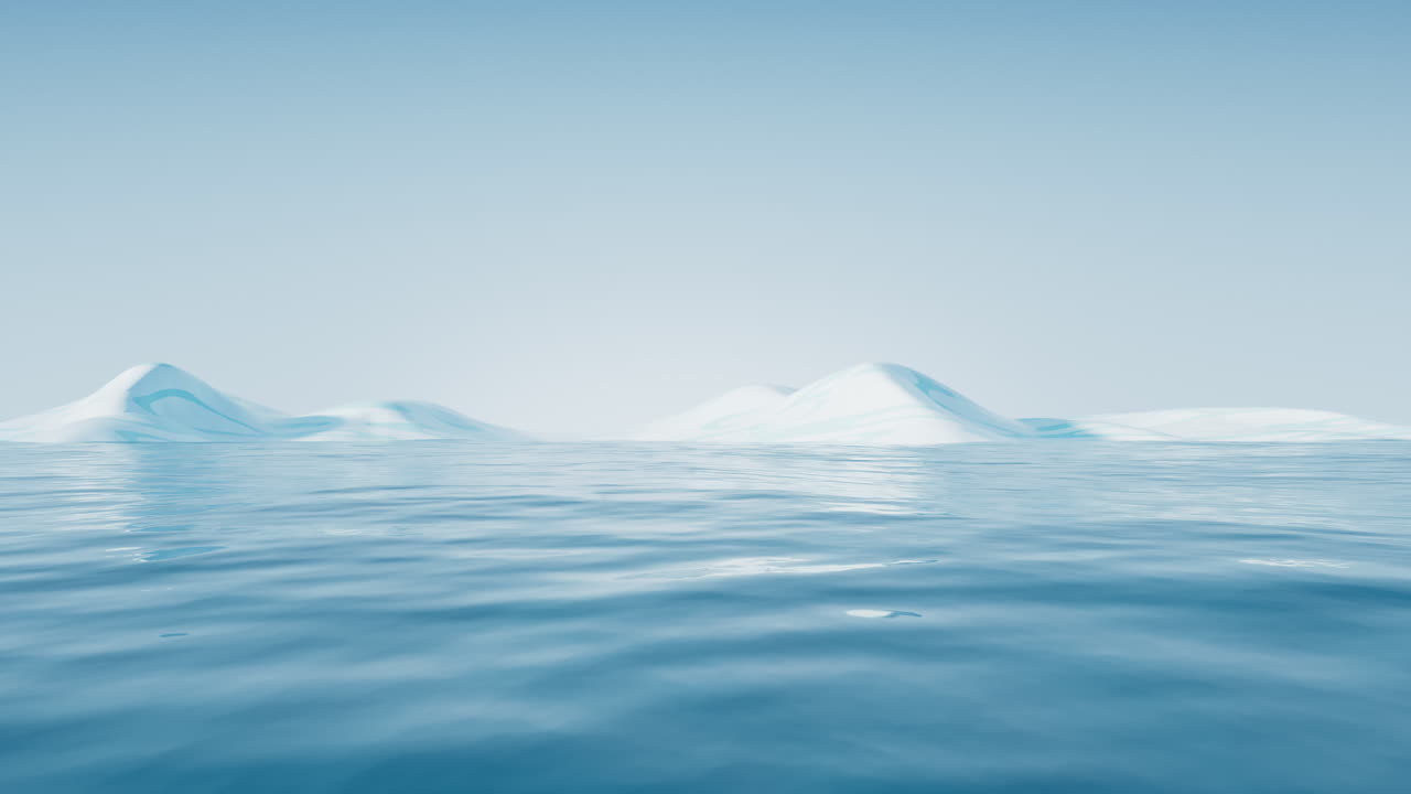 Sfondo di lago e superficie dell'acqua, rendering 3D