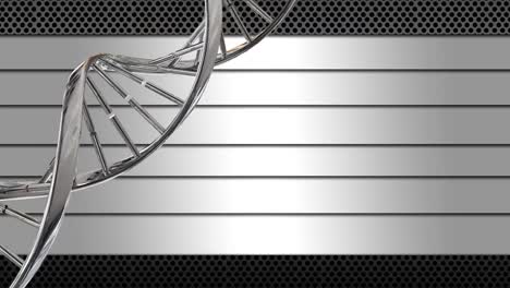 video of dna strand spinning with copy space on grey background