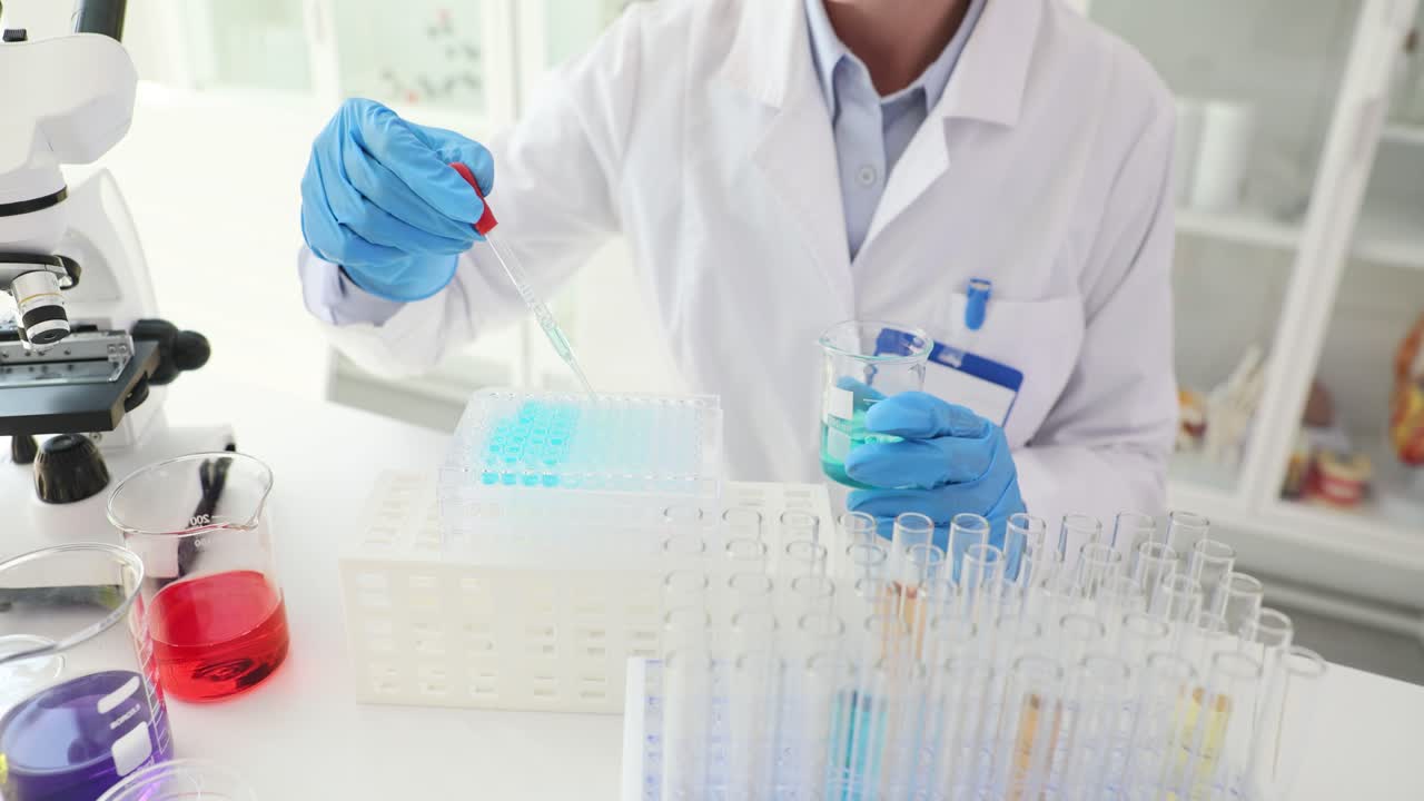 Scientist conducting medical research in a laboratory