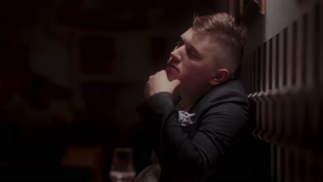 thoughtful man in a suit