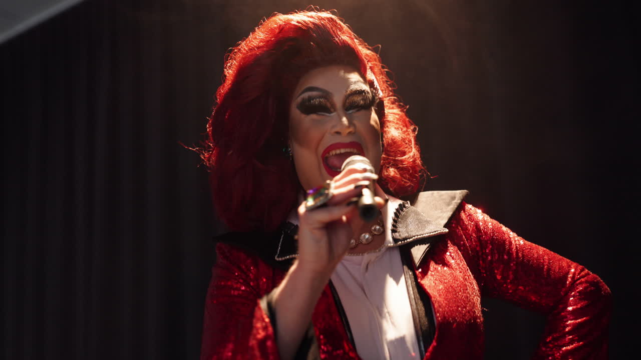 Drag Queen Performing on Stage