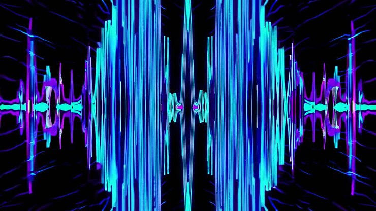 Abstract Neon Wave Visual