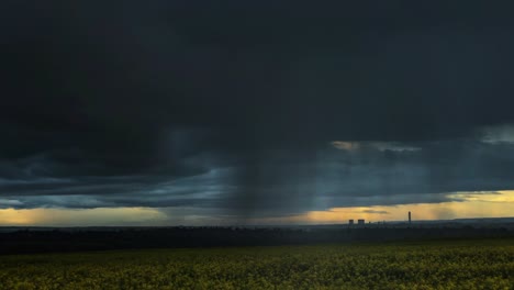 large storm clouds building