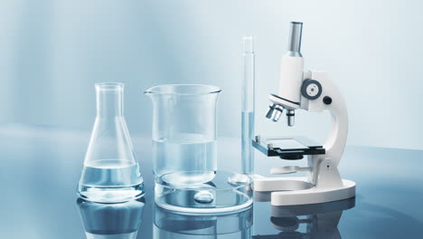 scientific chemical laboratory equipments, 3d rendering.