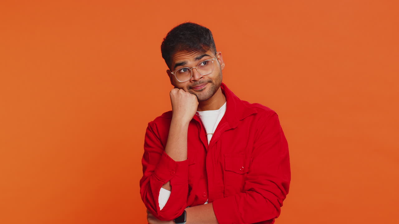 Tired bored indian man expression exhausted of tedious story not interested in communication talk