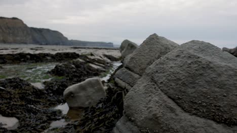 panning video of stone beach at east quantoxhead