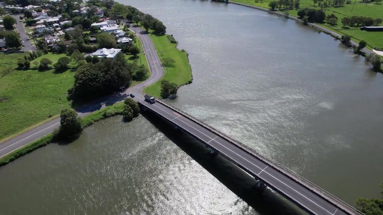 Luftfoto av Terranora Road Bridge i New South Wales, Australia