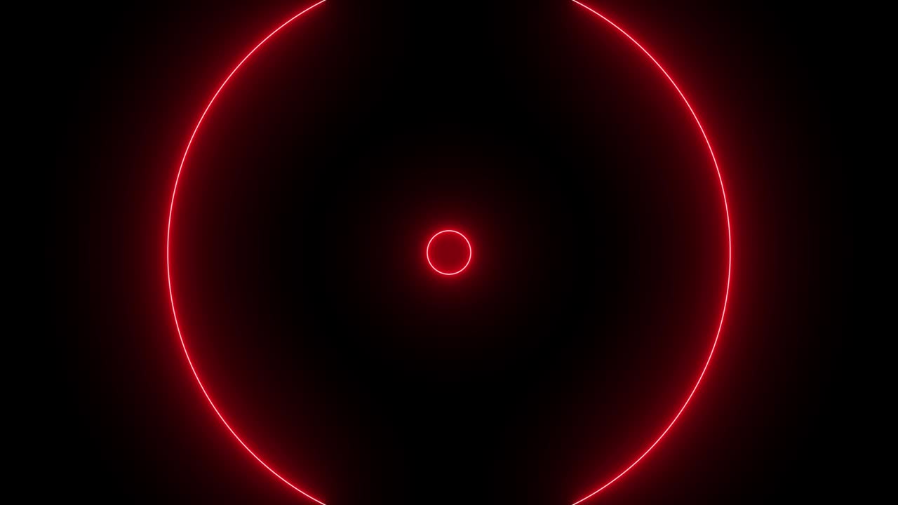 은 넓은 원 빛 에너지 파동 오버레이 효과 루프