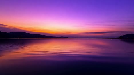 peaceful sunset over a calm lake