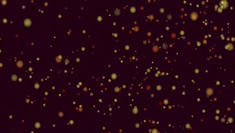 animación de puntos amarillos que se mueven sobre un fondo negro