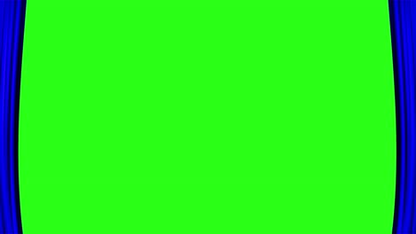 blue curtains opening and closing transition on green screen with focus of light - blue curtains opening and closing 4k animation package