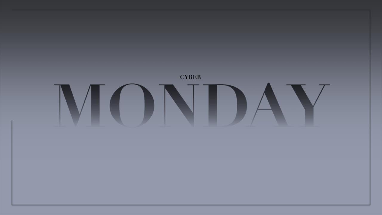 lunes cibernético en degradado azul oscuro