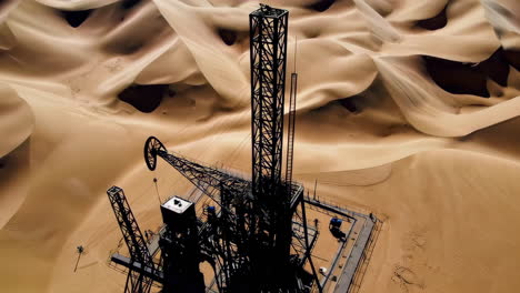 oil rig in the desert