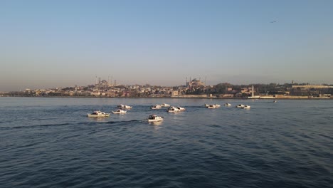 fishermen at sunrise istanbul turkey