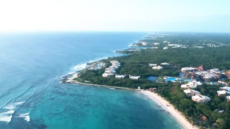 drone view of the coastal resorts of mexico beach