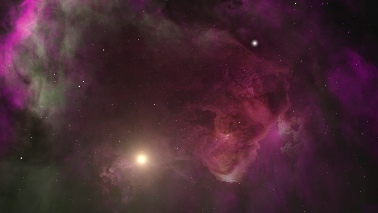 view of Coloful  Nebula, Seamless Loop 4k