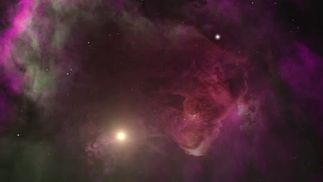 vista de la nebulosa colorida, bucle sin costura 4k