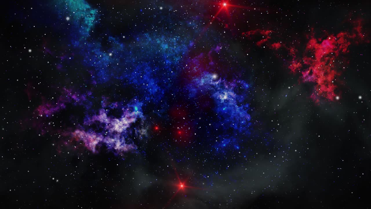 colorful nebula clouds floating in the universe