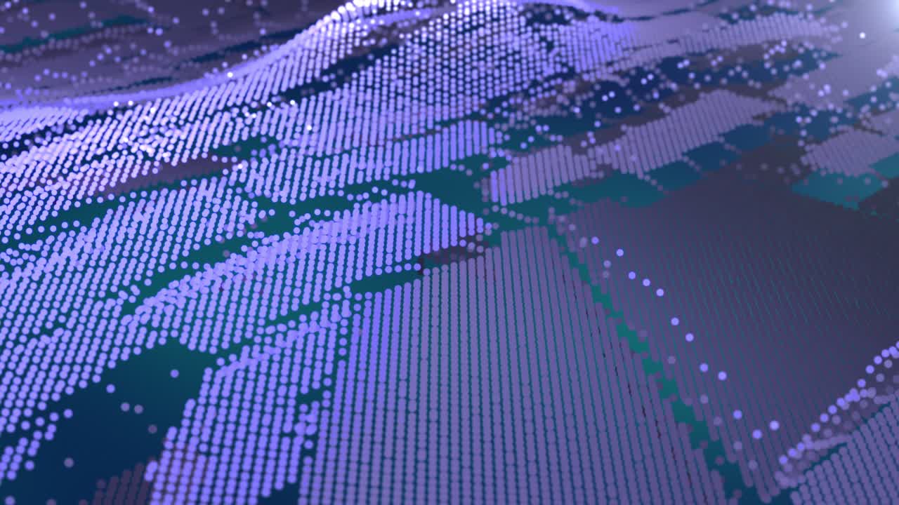 Animated multicolored background of round particles