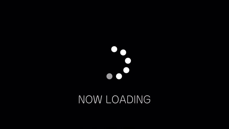 "Now Loading" Motion Graphics Black Background