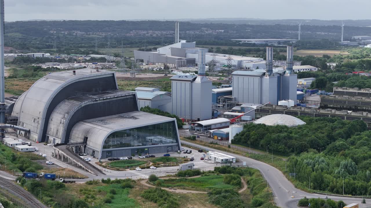 수에즈 재활용 및 회수 브리스톨 (영국) 드론, 항공 시각 4k