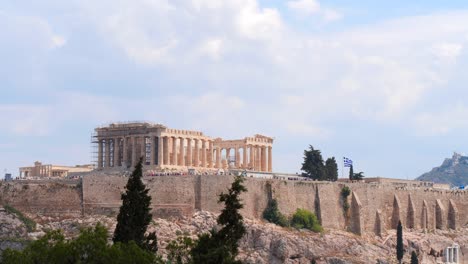 long shot of parthenon