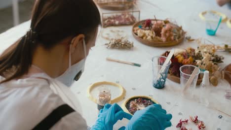 resin art workshop: creating unique coasters with pressed flowers
