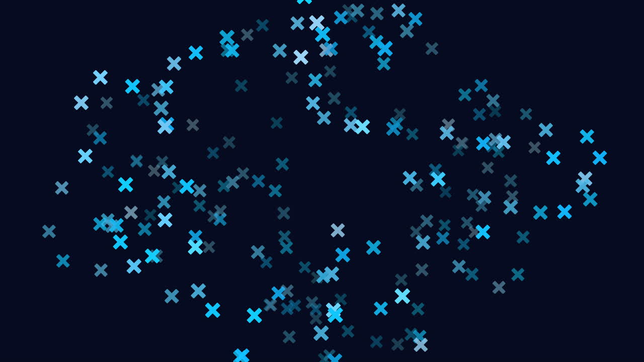 Fly abstract confetti and glitters in dark space