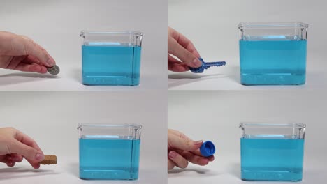 density experiment with various objects