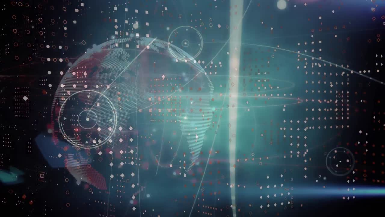 Animation of diverse data processing over globe