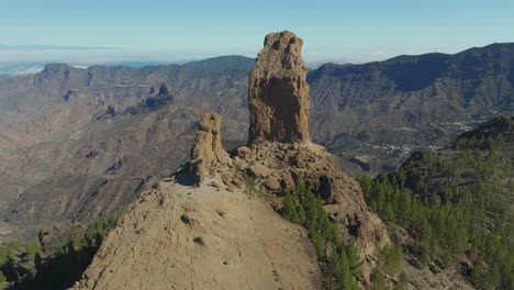 vista aérea de roque nublo desde otra perspectiva