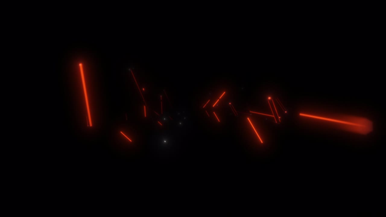 Flying Lights In Red And Green With Alternating Visibility Endless VJ Loop