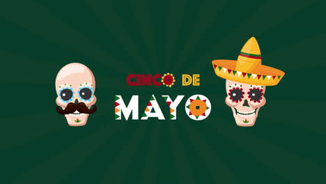 cinco de mayo celebration mexican with skulls