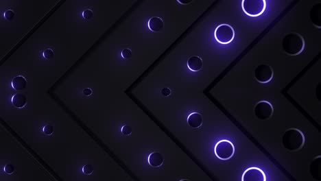 abstract dark geometric pattern with glowing circles