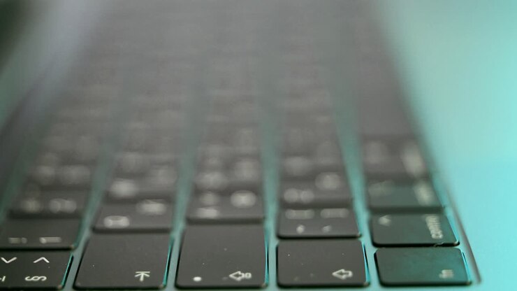Nahaufnahme einer Laptop-Tastatur