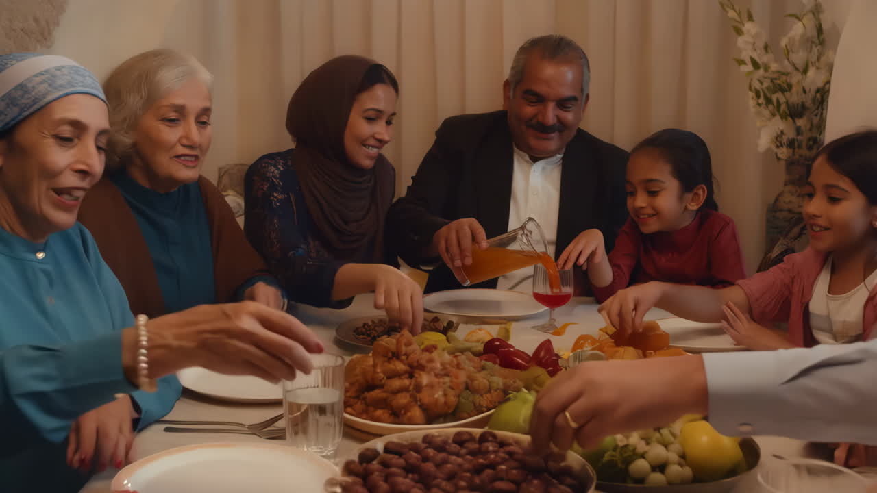 Joyful Multi-Generational Family Gathering and Feast