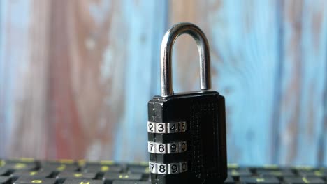 combination lock on a keyboard