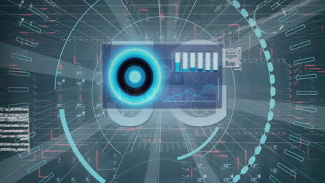 Animación-Del-Procesamiento-De-Datos-Digitales-Sobre-La-Escena