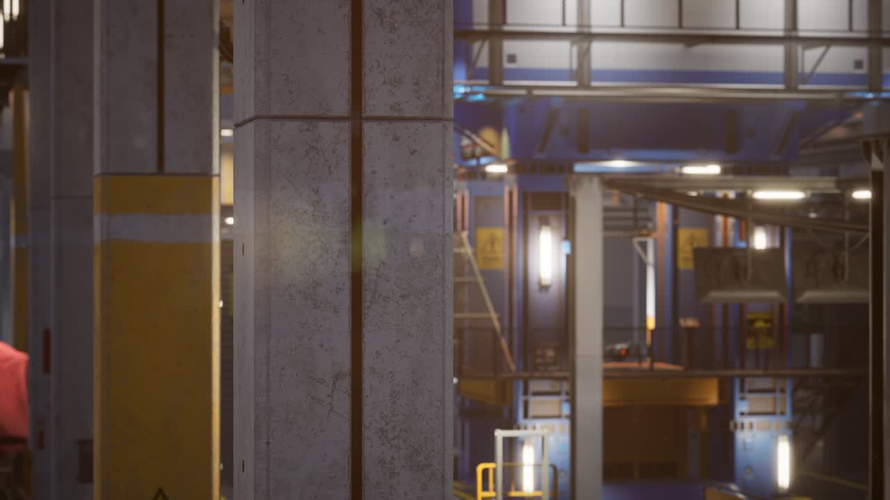 interior de una fábrica de automóviles con una línea de producción