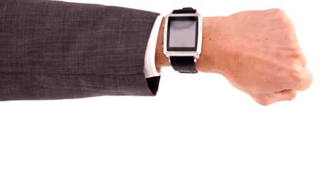 Businessman-hand-showing-smartwatch